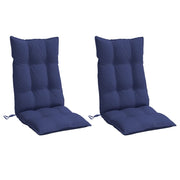 Vidaxl Stuhlkissen 2 St hoher Rücken Oxford Stoff Marine Blau - afbeelding 3