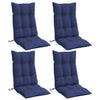 Vidaxl -Stuhlkissen 4 St hoher Rücken Oxford Stoff Marine Blau