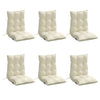 VIDAXL -Stuhlkissen 6 Stcs Low Back Oxford Fabric Crème -Colored
