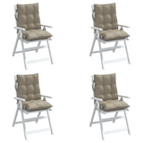 Vidaxl Stuhlkissen 4 Stcs Low Back Oxford Fabric Taupe - afbeelding 3