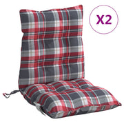 Vidaxl Stuhlkissen 2 Stcs Low -Rücken -Fenstermuster Oxford Fabric rot - afbeelding 2