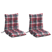Vidaxl Stuhlkissen 2 Stcs Low -Rücken -Fenstermuster Oxford Fabric rot - afbeelding 3