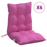 Vidaxl Stuhlkissen 6 Stcs Low Back Oxford Fabric Pink Pink - afbeelding 2