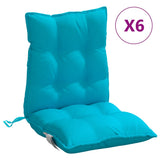 Vidaxl Stuhlkissen 6 Stcs Low Back Oxford Fabric Turquoise - afbeelding 2