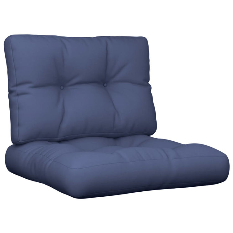 VidaXL Palettenkissen 2 Stück Stoff Marineblau