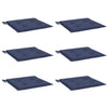 Vidaxl Palettenkissen 6 Stcs 40x40x3 cm Oxford Fabric Marine Blau