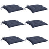 VIDAXL STUHR Kissen 6 PCs 40x40x7 cm Oxford Stoff Marine Blau