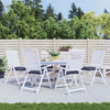 VIDAXL STUHR Kissen 6 PCs 40x40x7 cm Oxford Stoff Marine Blau