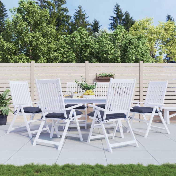 VIDAXL STUHR Kissen 6 PCs 40x40x7 cm Oxford Stoff Marine Blau