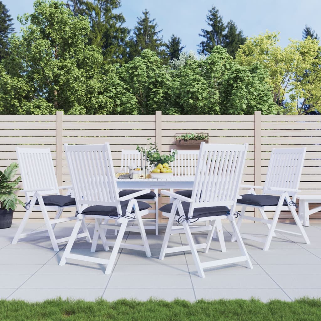 VIDAXL STUHR Kissen 6 PCs 40x40x7 cm Oxford Stoff Marine Blau