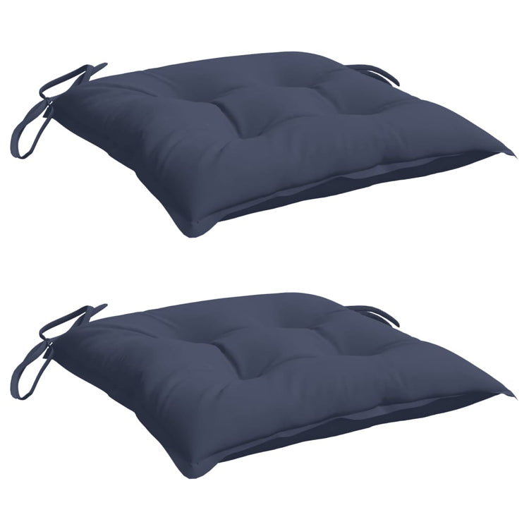 Vidaxl Stuhlkissen 2 ST 50x50x7 cm Oxford Stoff Marine Blau