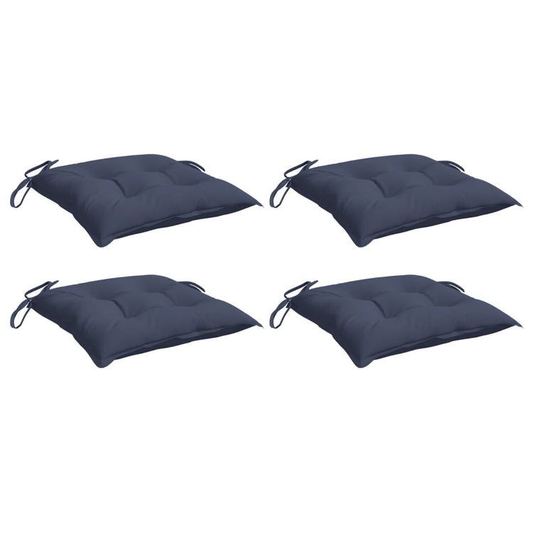 Vidaxl Stuhlkissen 4 ST 50x50x7 cm Oxford Stoff Marine Blau