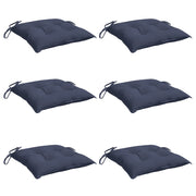Vidaxl Stuhlkissen 6 ST 50 x 50 x 7 cm Oxford Stoff Marine Blau - afbeelding 3