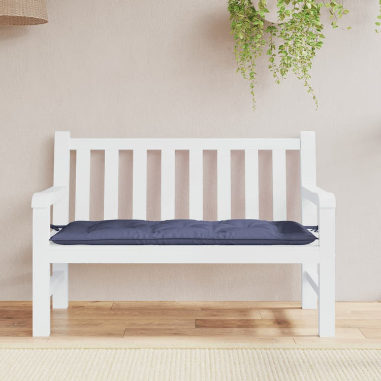 Vidaxl Gartenbank Kissen 120x50x7 cm Oxford Stoff Marine Blau