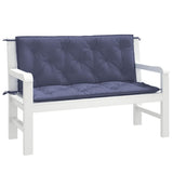 Vidaxl Gartenbank Kissen 2 Stcs 120x50x7 cm Oxford Stoff Marine Blau - afbeelding 3