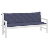 Vidaxl Gartenbank Kissen 2 St 180x50x7 cm Oxford Stoff Marine Blau - afbeelding 3