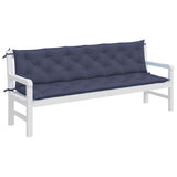 Vidaxl Gartenbank Kissen 2 ST 200x50x7 cm Oxford Stoff Marine Blau - afbeelding 3
