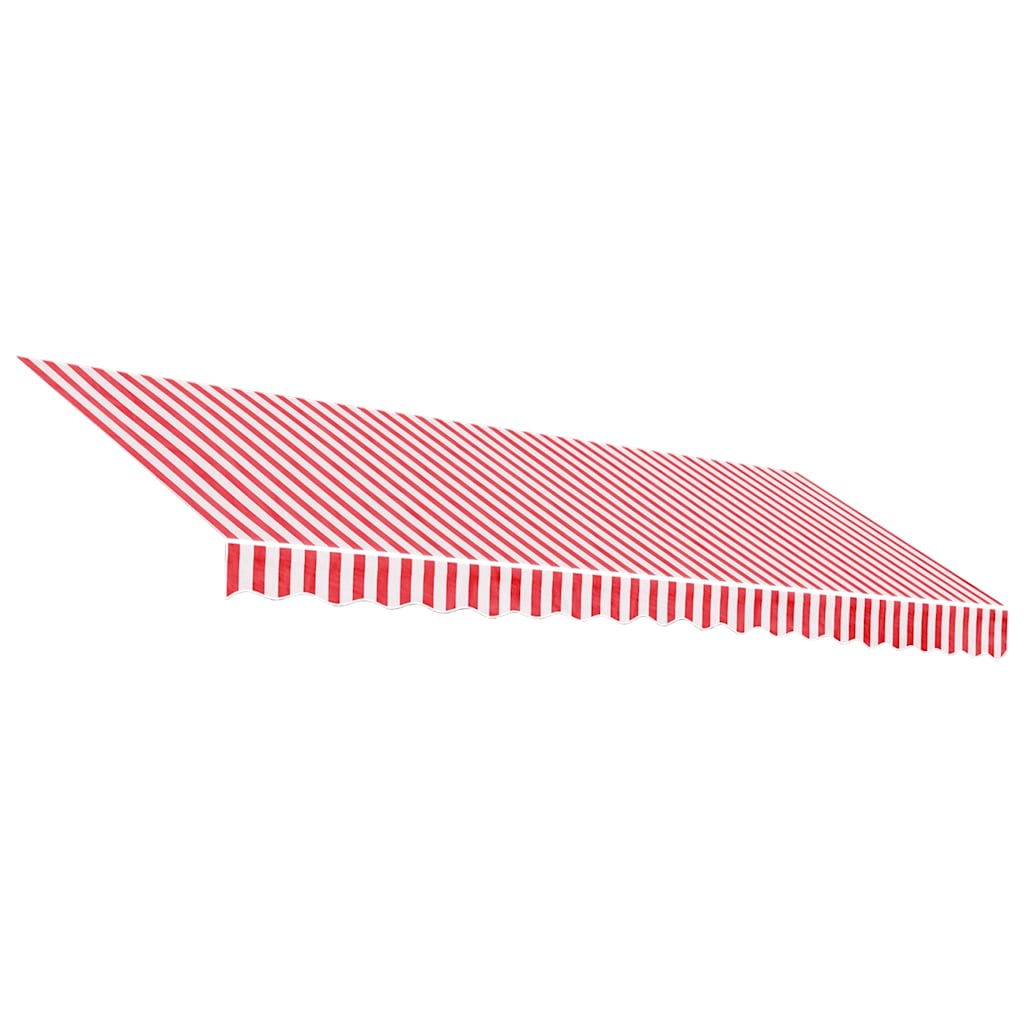 Vidaxl Ersatztuch für Luifel gestreift 4,5 x 3 m rot und weiß