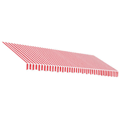 Vidaxl Ersatztuch für Luifel gestreift 4,5 x 3 m rot und weiß
