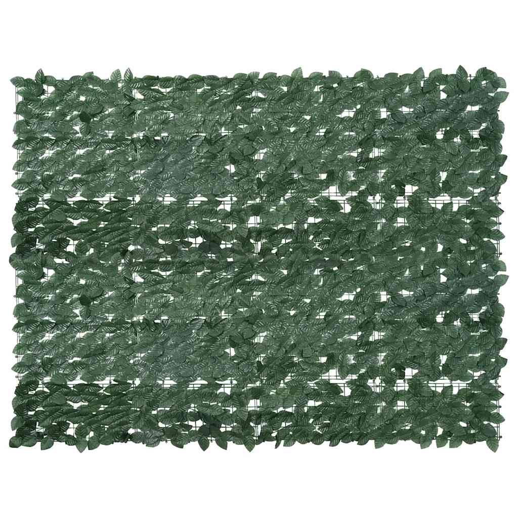 VIDAXL -Balkon -Bildschirm mit dunkelgrünen Blättern 200x150 cm