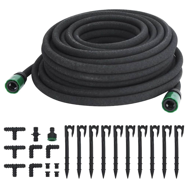 Vidaxl Tropfschlauch 0,6 '' 25 m Gummischwarz