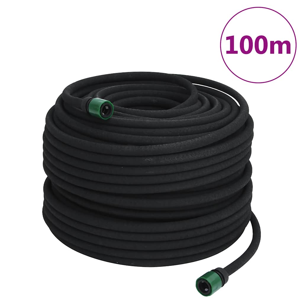 Vidaxx Tropfschlauch 0,6'' 100 m Gummi schwarz