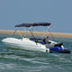 VidaXL Bimini-Top 3 Bögen mit Seitenwänden 183x(154-167)x137 cm