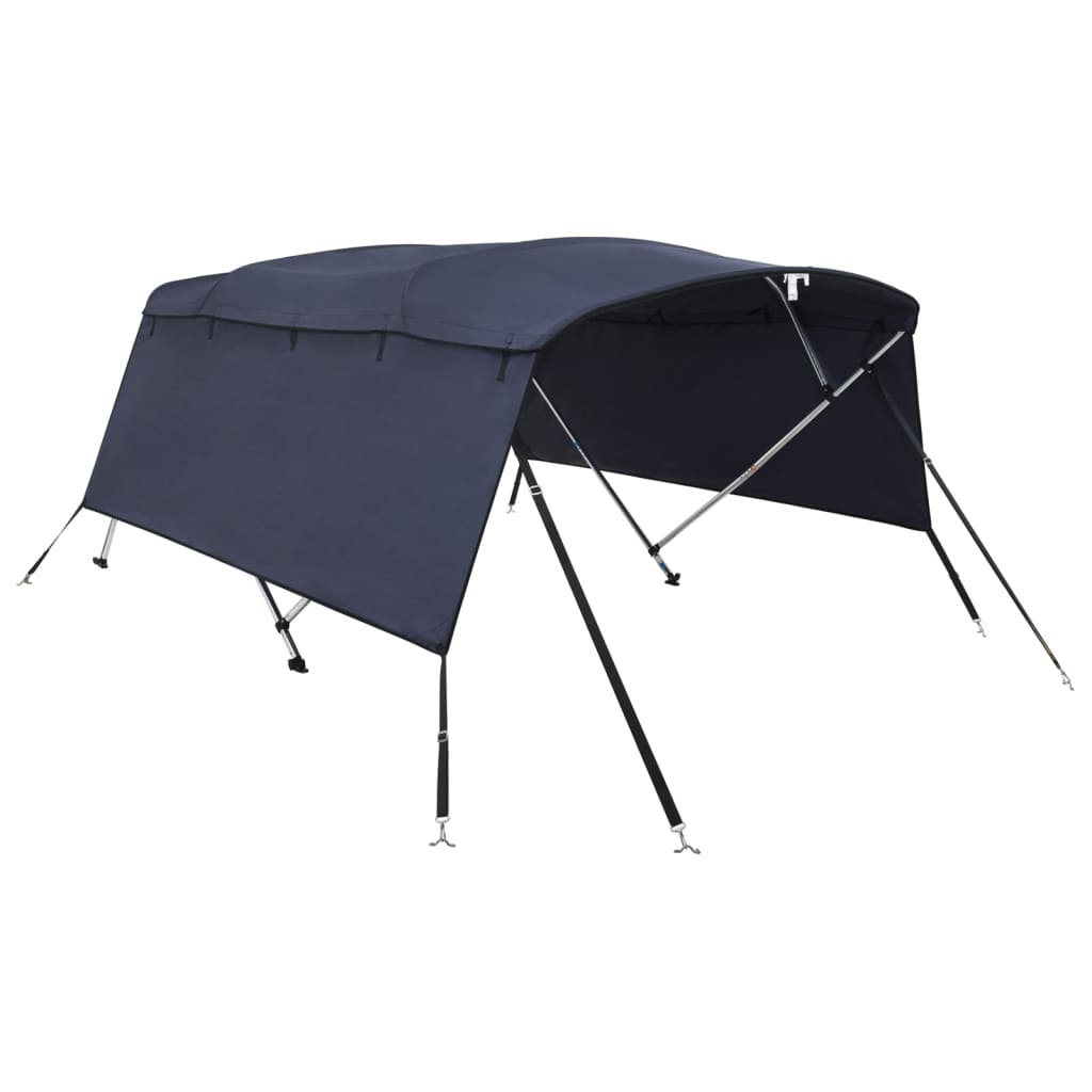 VidaXL Bimini-Top 4 Bögen mit Seitenwänden 243x(230-244)x137 cm