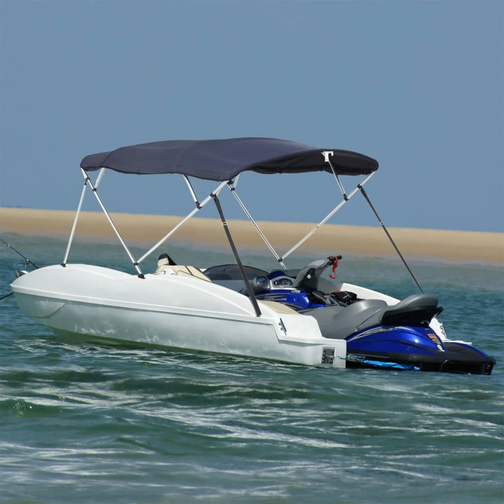 VidaXL Bimini-Top 4 Bögen mit Seitenwänden 243x(230-244)x137 cm