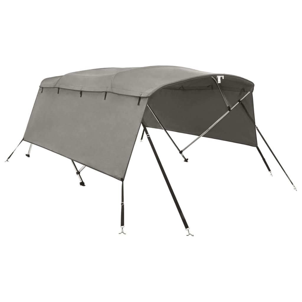 VidaXL Bimini-Top 4 Bögen mit Seitenwänden 243x(185-198)x137 cm