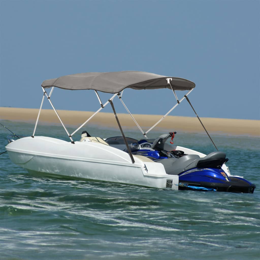 VidaXL Bimini-Top 4 Bögen mit Seitenwänden 243x(185-198)x137 cm