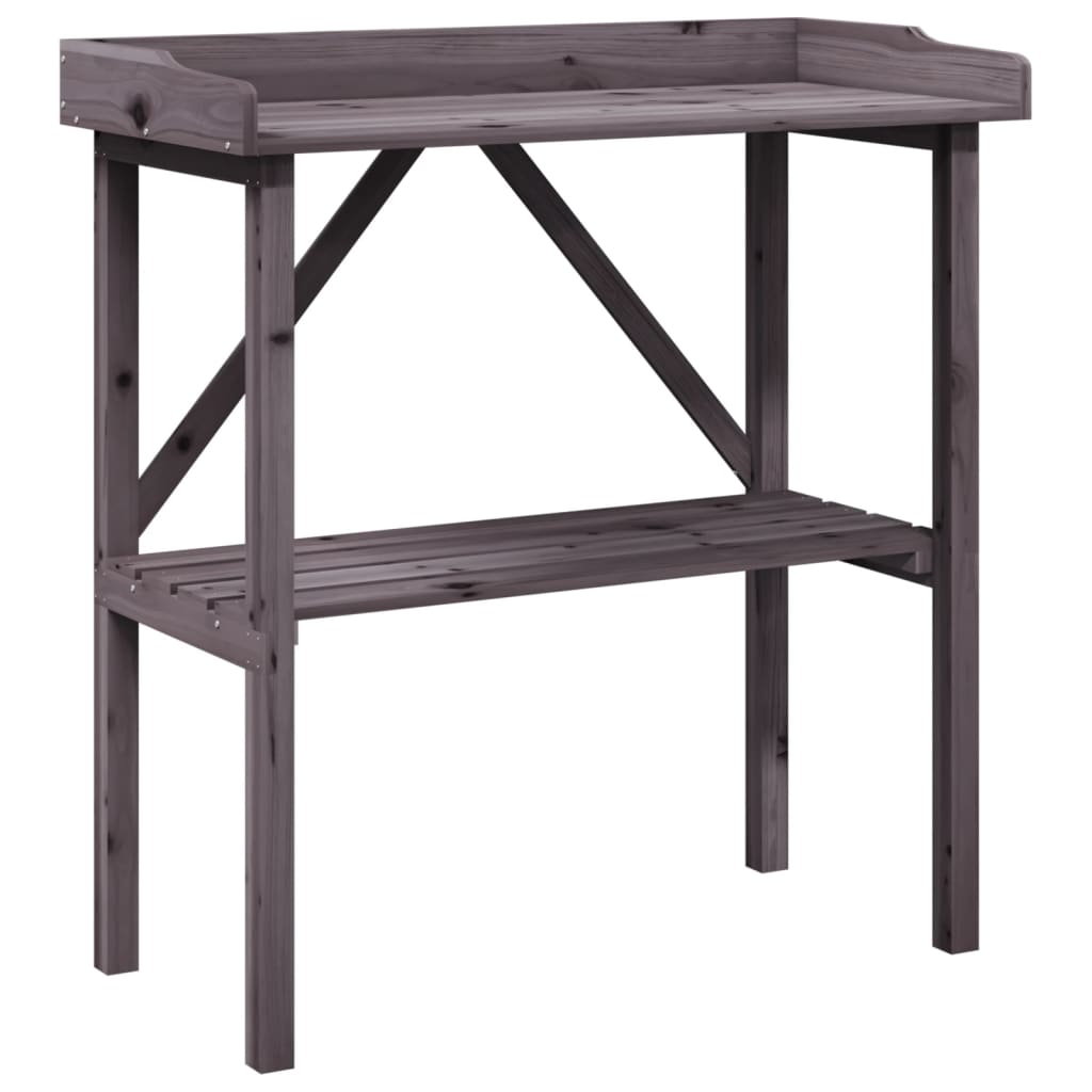 Vidaxx Pflanzentisch mit Ablage 78x38x82,5 cm graues Kiefernholz