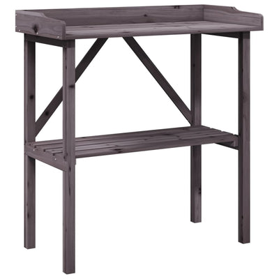Vidaxx Pflanzentisch mit Ablage 78x38x82,5 cm graues Kiefernholz