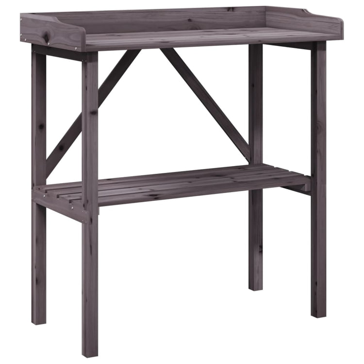 Vidaxx Pflanzentisch mit Ablage 78x38x82,5 cm graues Kiefernholz