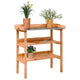 VIDAXL -Pflanzentisch mit Regalen 78x38x82,5 cm Kiefernbraun
