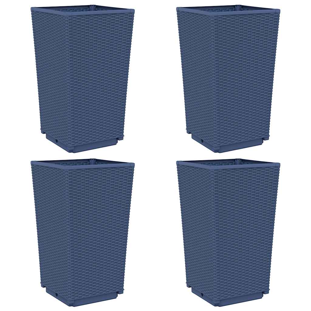 VIDAXL -Pflanzer 4 ST 32.5x32.5x57 cm Polypropengrau