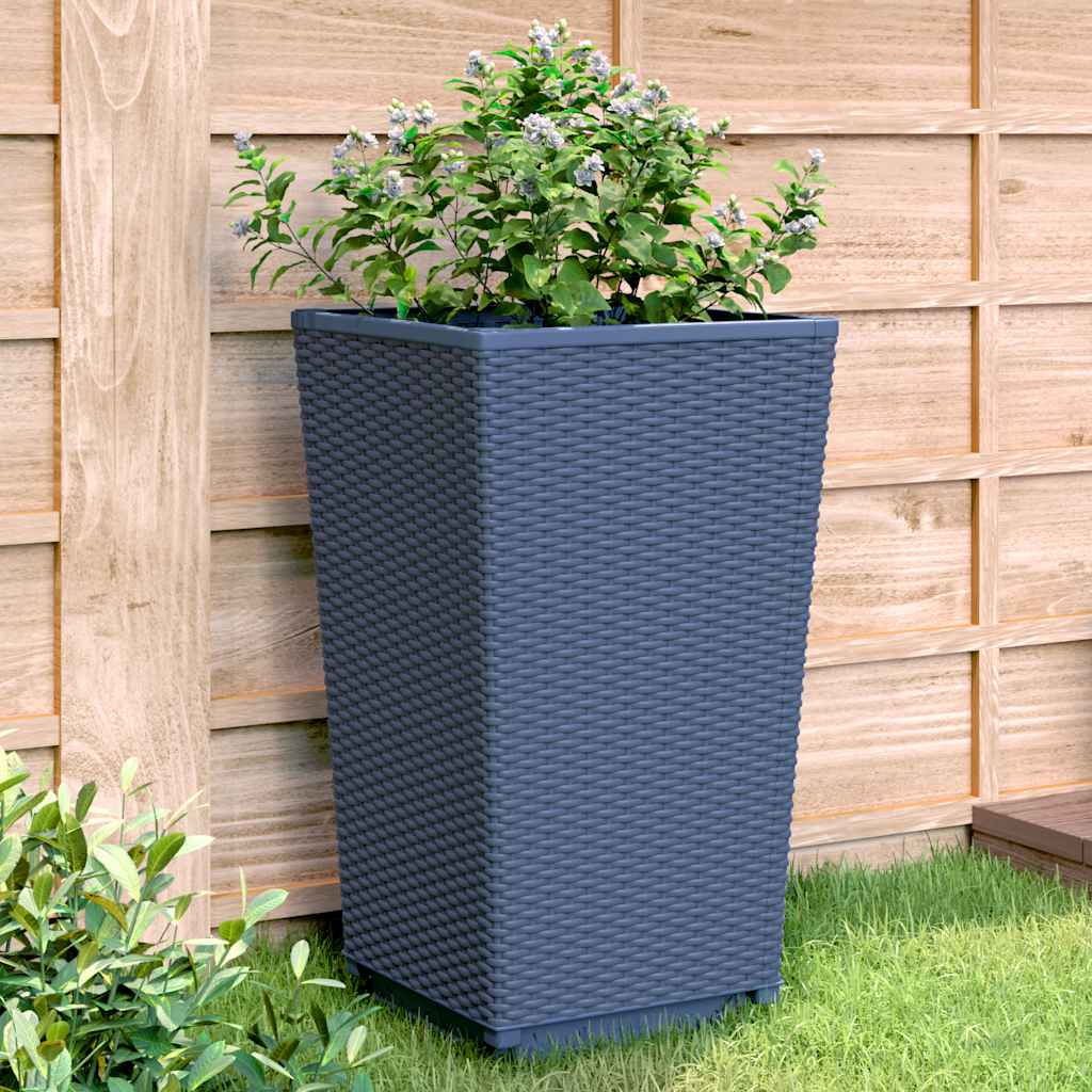 VIDAXL -Pflanzer 4 ST 32.5x32.5x57 cm Polypropengrau