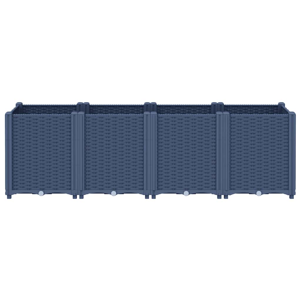 VIDAXL -Planungsbox 160x40x53 cm Polypropengrau
