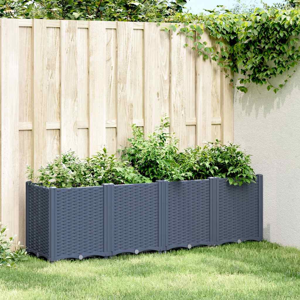 VIDAXL -Planungsbox 160x40x53 cm Polypropengrau