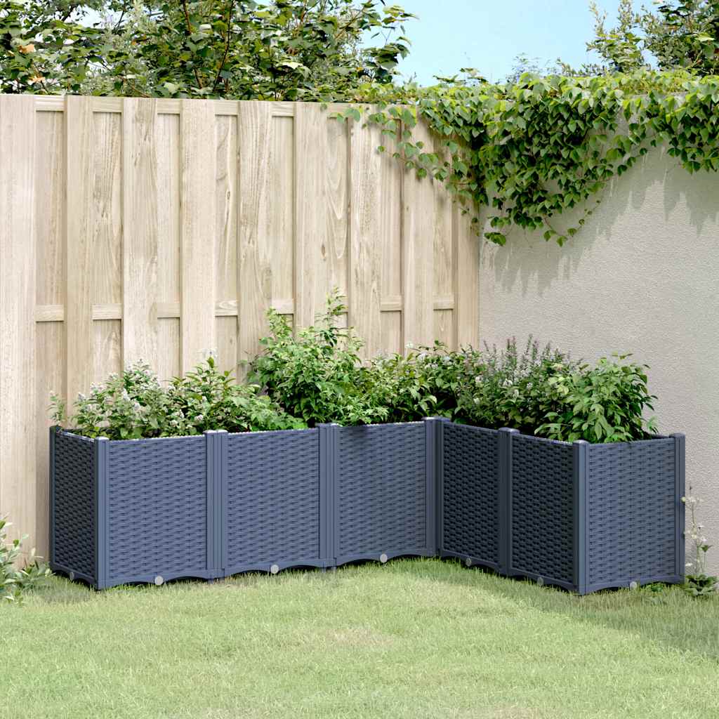 VIDAXL -Planungsbox 160x120x53 cm Polypropengrau