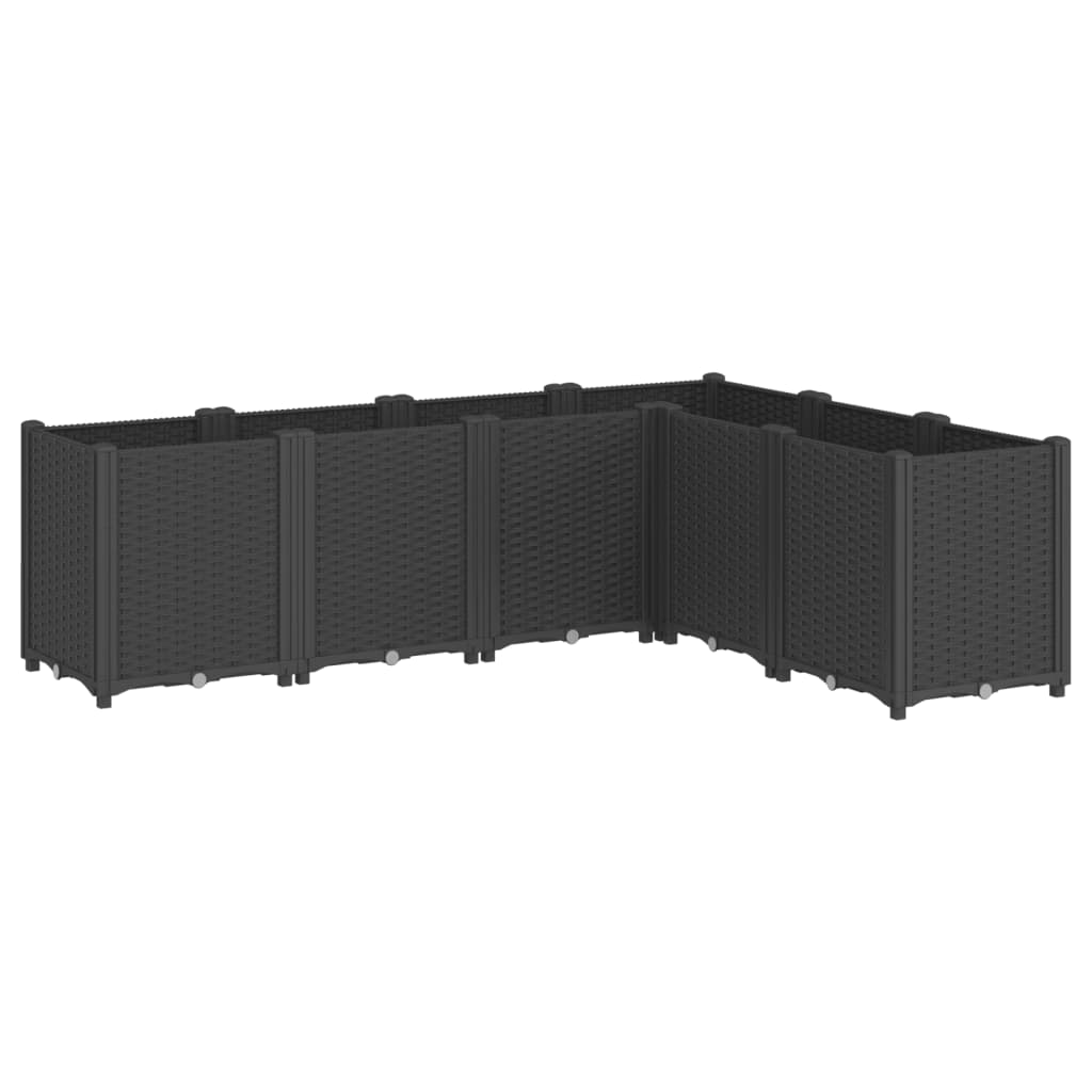 Vidaxx Pflanzgefäß 160x120x53 cm Polypropylen schwarz