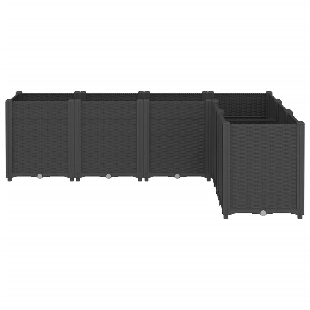 Vidaxx Pflanzgefäß 160x120x53 cm Polypropylen schwarz