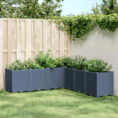 VIDAXL -Planungsbox 160x160x53 cm Polypropengrau
