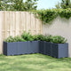 VIDAXL -Planungsbox 160x160x53 cm Polypropengrau