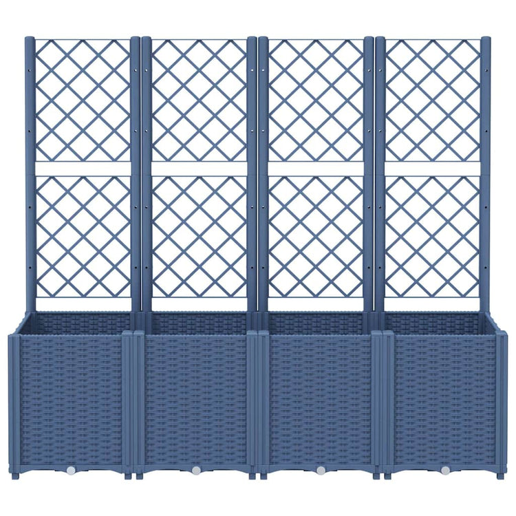 VIDAXL -Pflanzer mit Slatarbeit 160 x 40 x 140 cm Polypropengrau