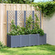 VIDAXL -Pflanzer mit Slatarbeit 160 x 40 x 140 cm Polypropengrau