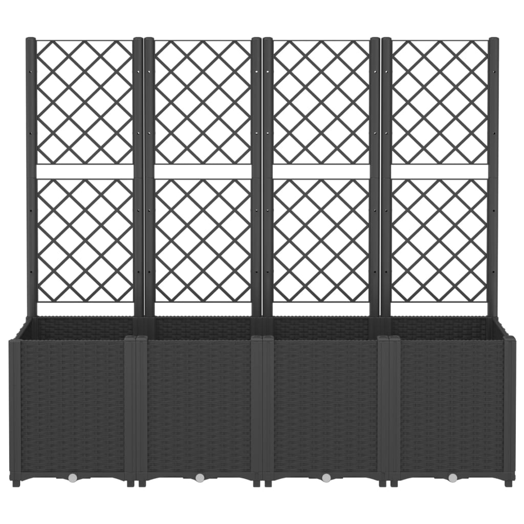 VIDAXL -Planungsbox mit SLAT 160x40x140 cm Polypropen Schwarz