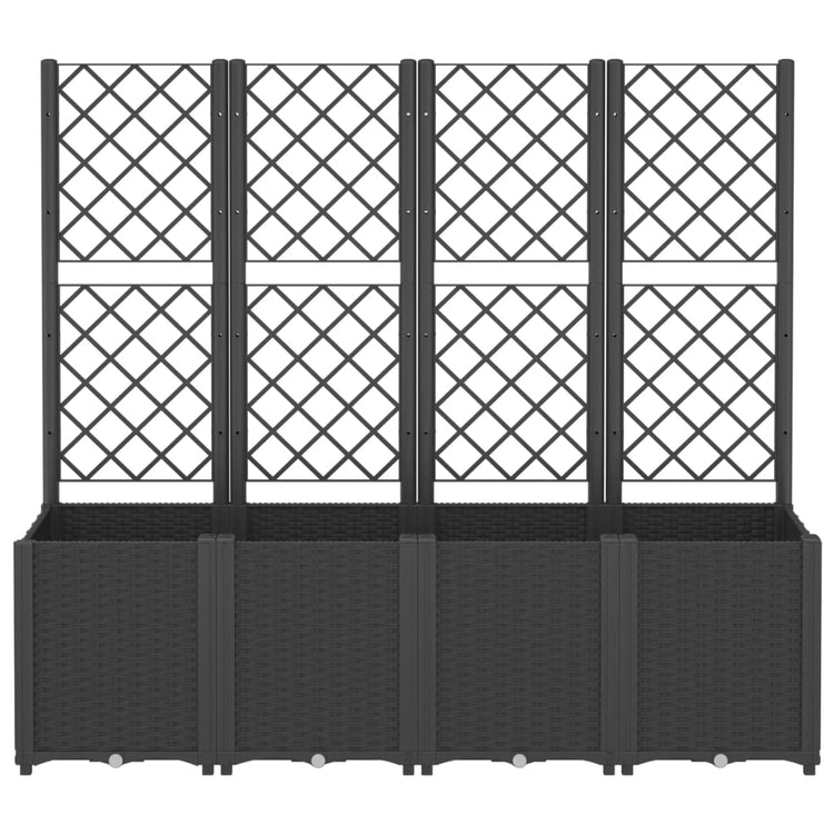 VIDAXL -Planungsbox mit SLAT 160x40x140 cm Polypropen Schwarz