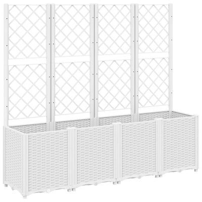 VIDAXL -Pflanzer mit SLAT 160x40x140 cm Polypropen weiß