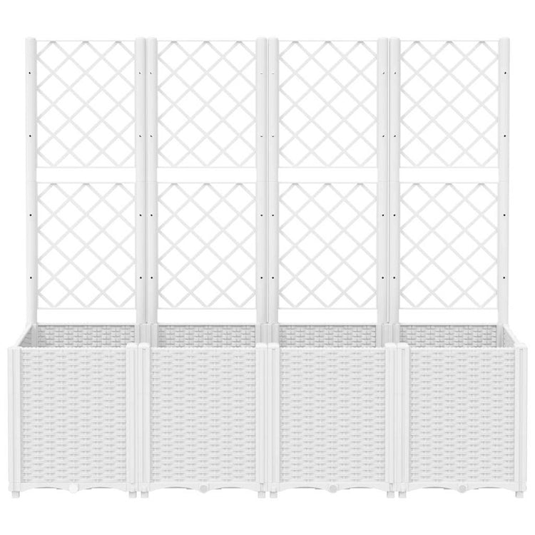 VIDAXL -Pflanzer mit SLAT 160x40x140 cm Polypropen weiß
